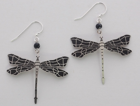 Dragonfly Earrings - silver