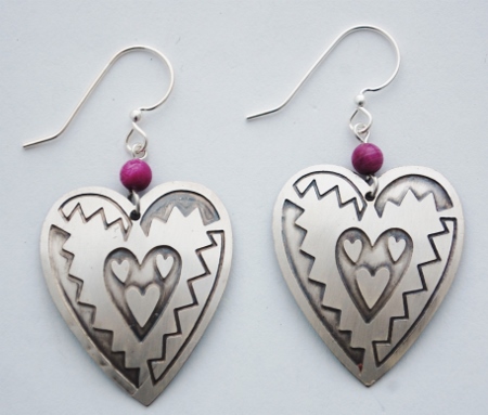 Heart Earrings - silver