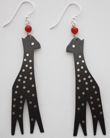 Giraffe Earrings - silver