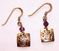 Happiness Character Earrings - gold 