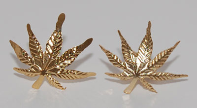 Japanese Maple Leaf Earrings - gold