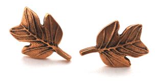 Tulip Poplar Leaf Earrings - gold