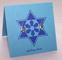 Star of David Earrings - aquamarine