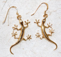 Gecko Earrings - gold