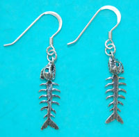 Fish Skeleton Earrings