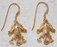 Frog earrings - gold