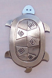 Turtle Pin - sterling 