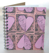 Hearts Hand Silk-screen Journal