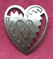 Heart Pin - sterling 